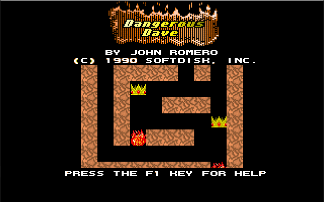 Intro del gioco Dangerous Dave.